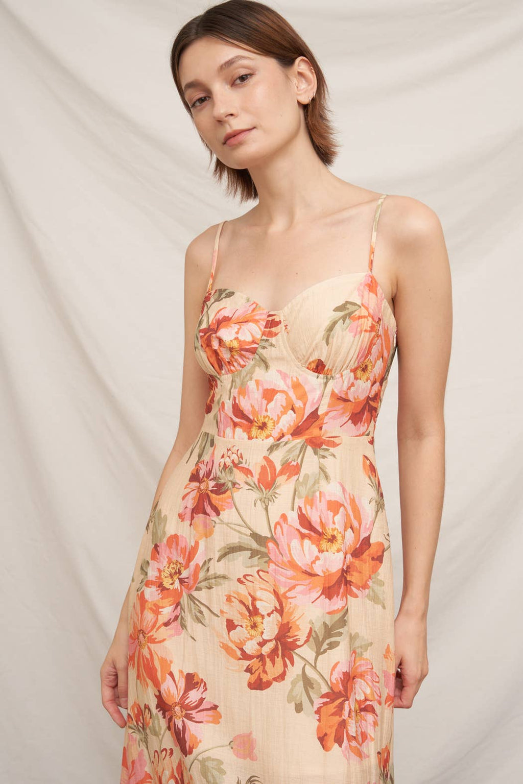 Sleeveless Floral Print Maxi Dress