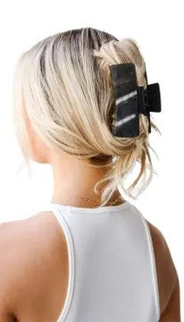 Leather Pattern Square Claw Hair Clip