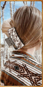 Leather Pattern Square Claw Hair Clip