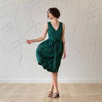 Macie - Elegant Linen Wrap Dress