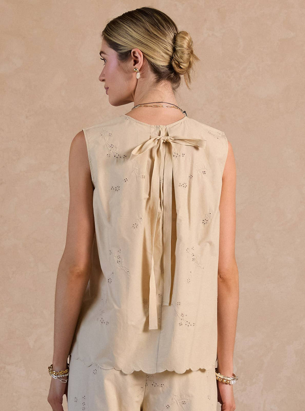 Floral Embroidered Sleeveless Top