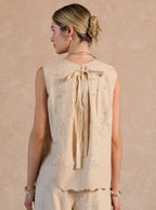 Floral Embroidered Sleeveless Top