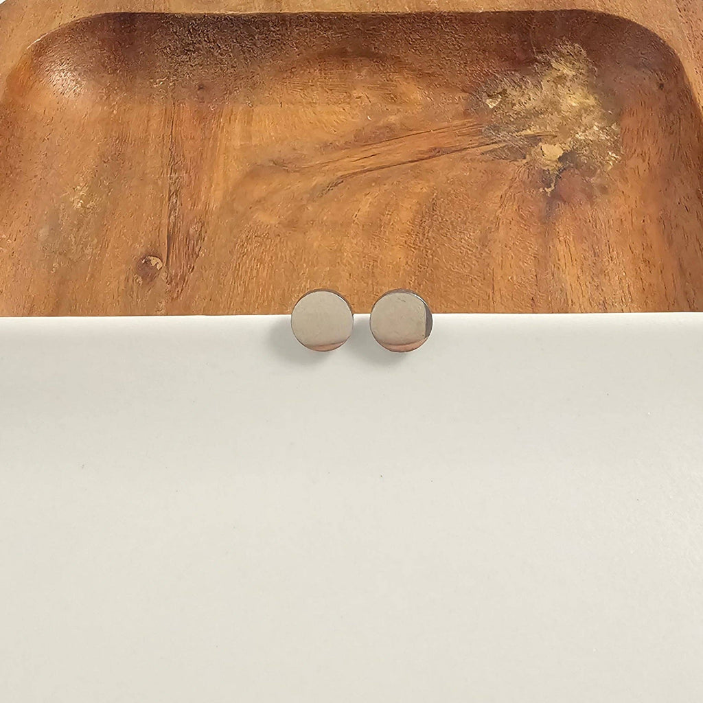 Silver Luxe Circle Studs