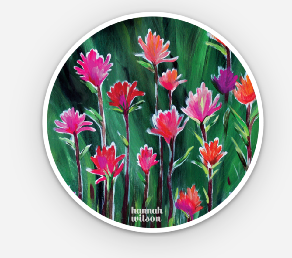 Indian Paint Brush Flower Sticker