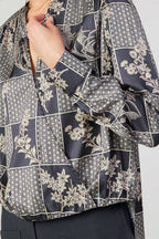 Floral Print Surplus Top
