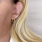 Flower Huggies Hoop Earrings