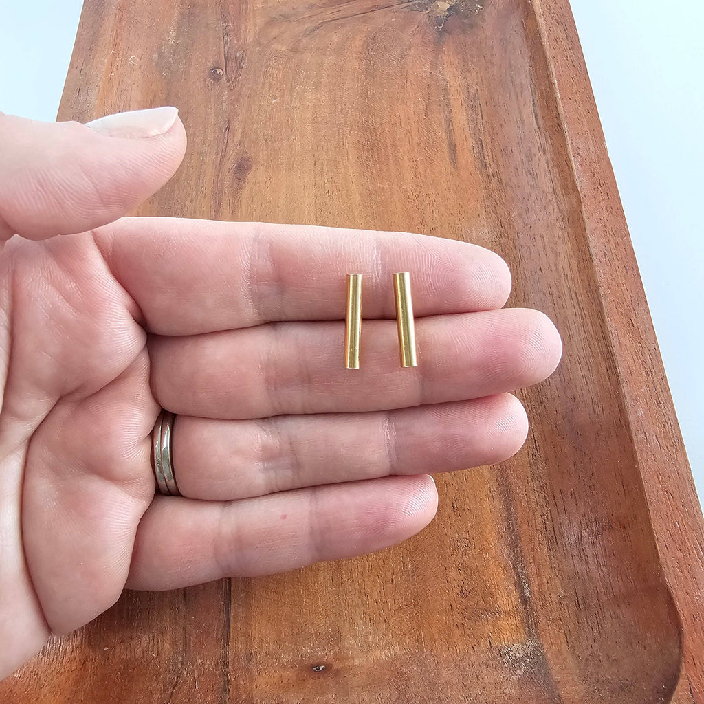 Gold Luxe Bar Studs