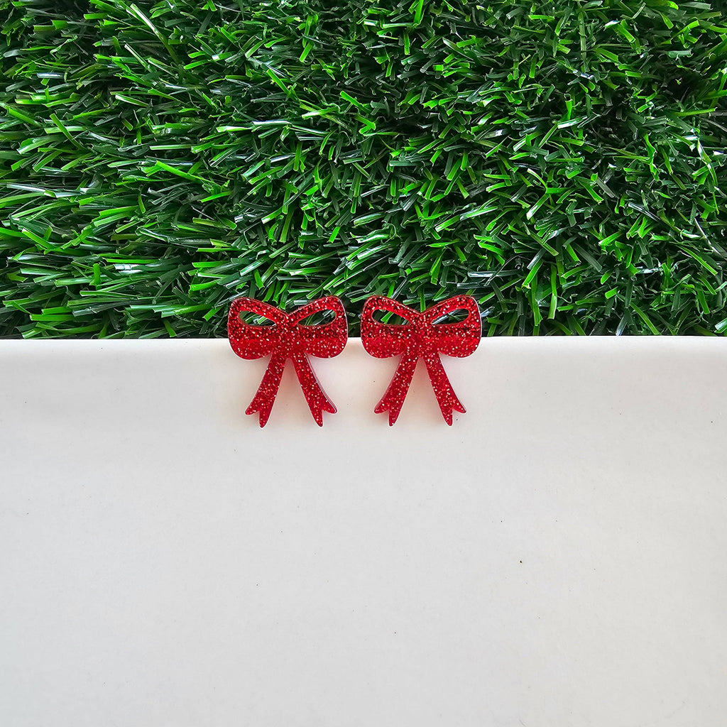 Red Bow Studs