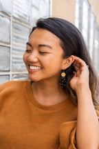 Zoey Earrings - Black & Bronze // Jewelry, Fall