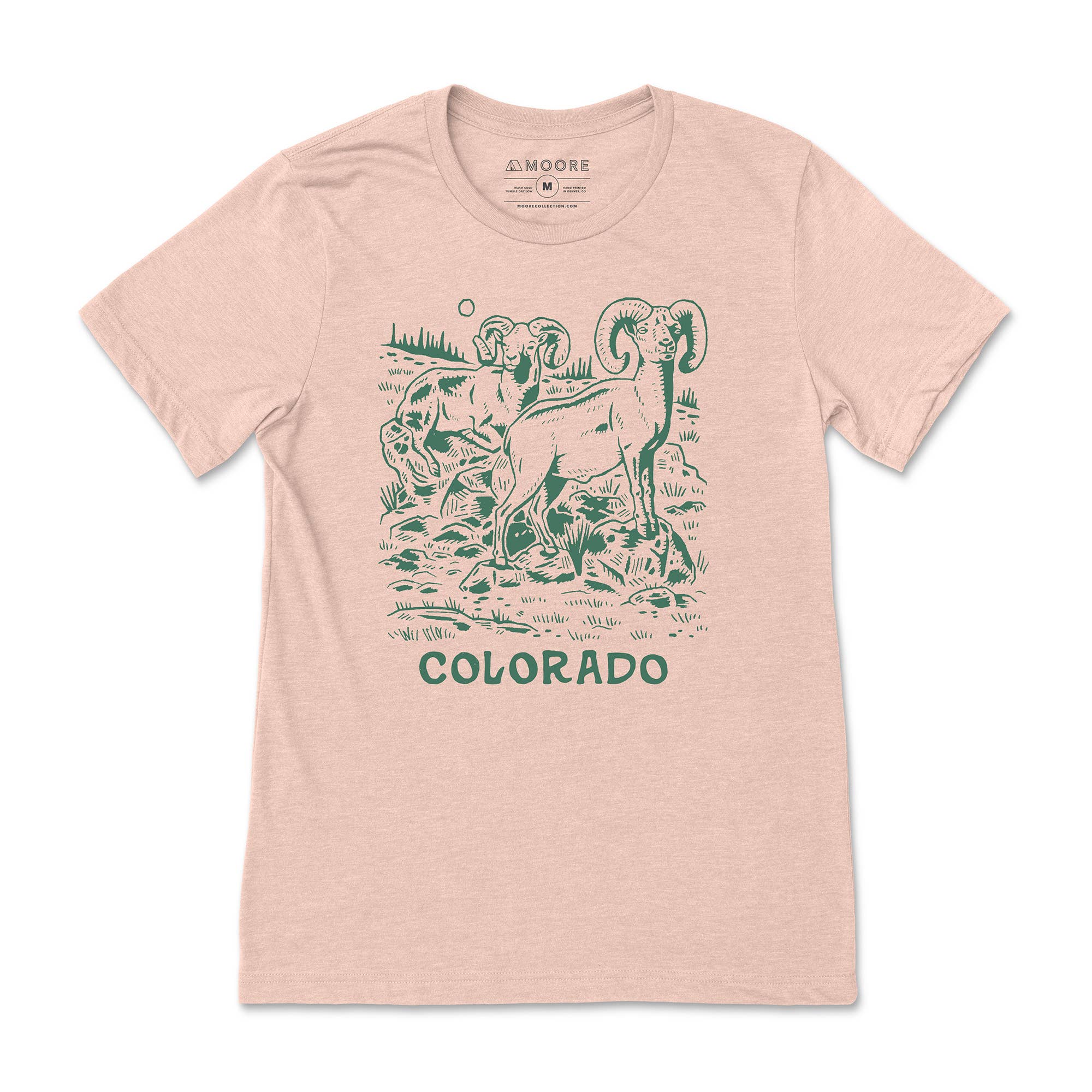 Colorado Big horn Tee-Heather Peach 