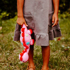 Stegosaurus Baby Rattle Pink