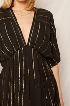 Striped Sequin Midi Dress