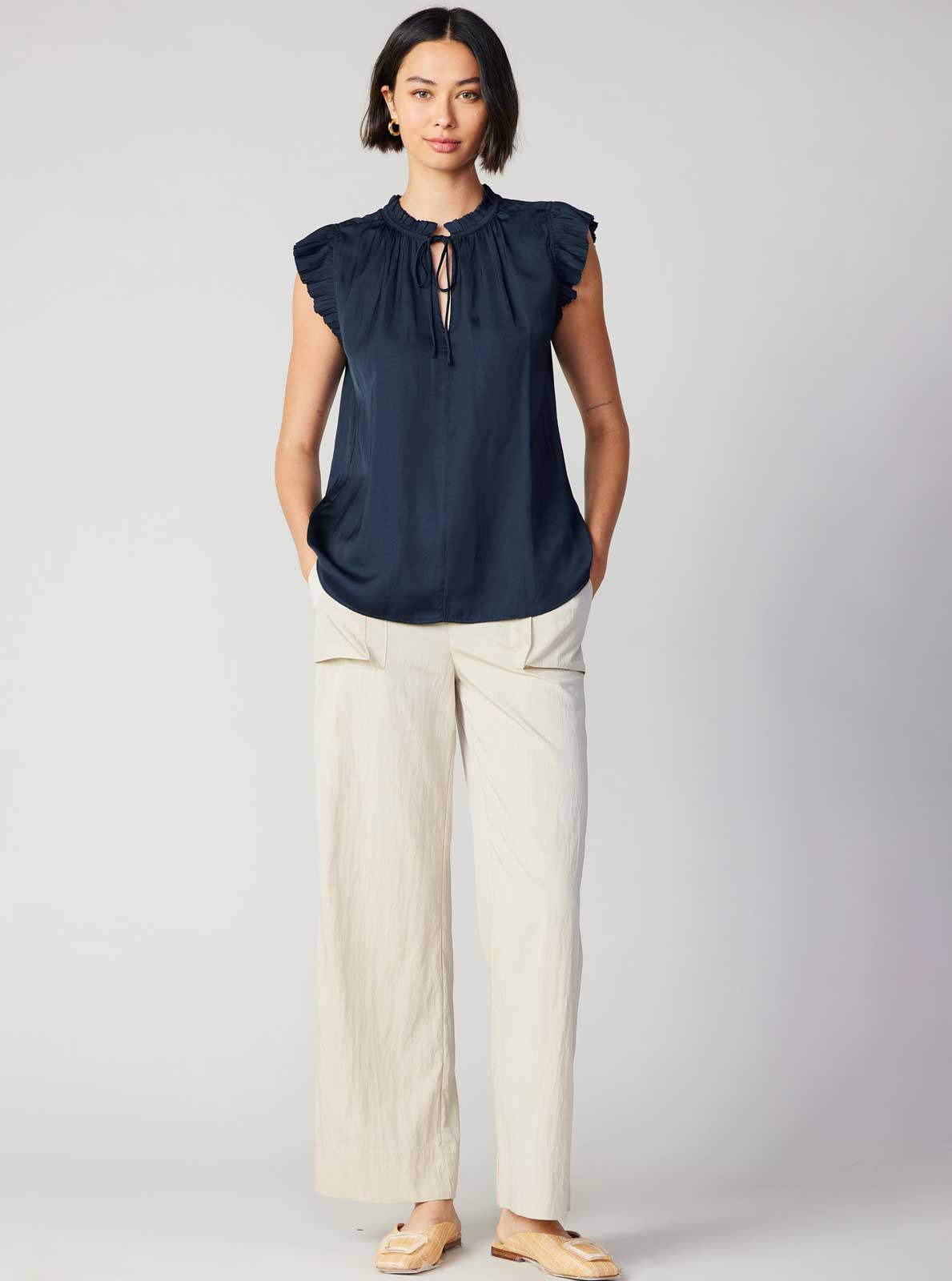 Margot Pleated Sleeve Blouse