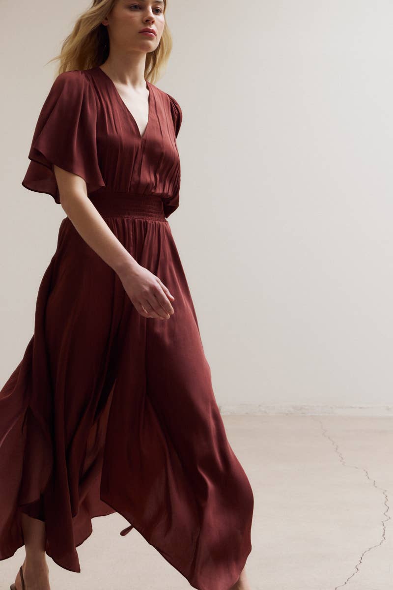 Unbalanced Skirt Maxi Dress