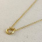 Rolo Chain Necklace Featuring Carabiner Clasp