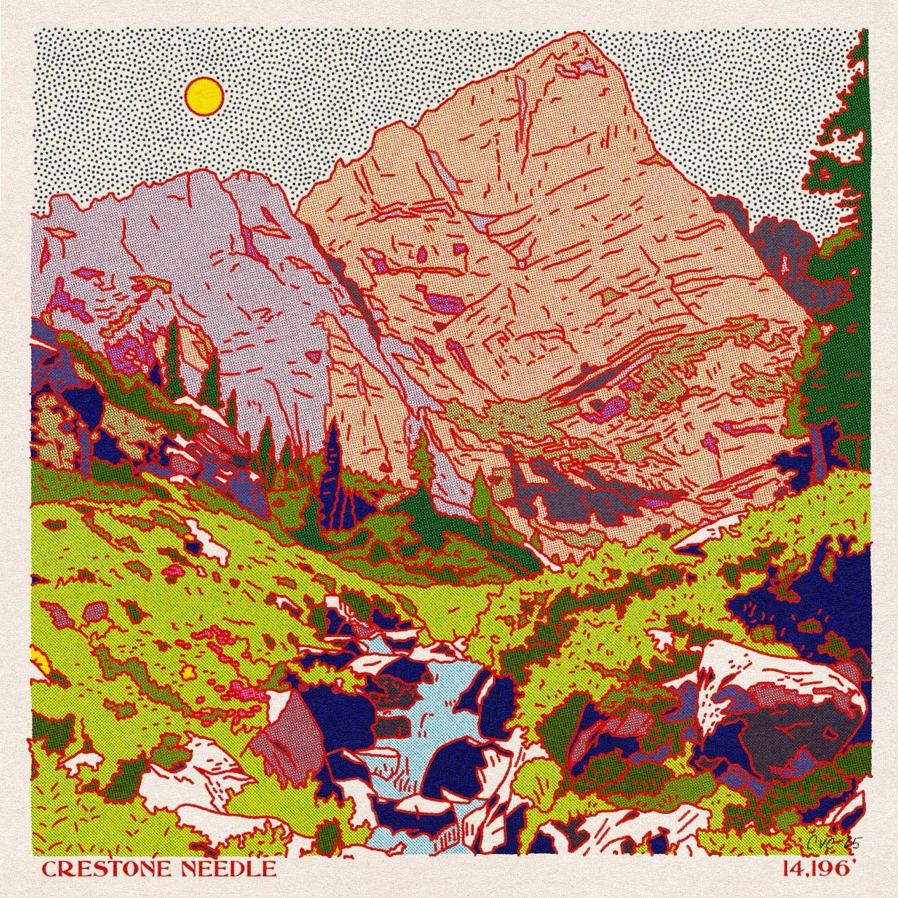 Crestone Needle Art Print