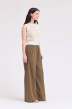Texture Knitted Button Up Top