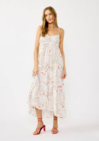 Smocked Spaghetti Strap Tiered Ruffle Maxi Dress