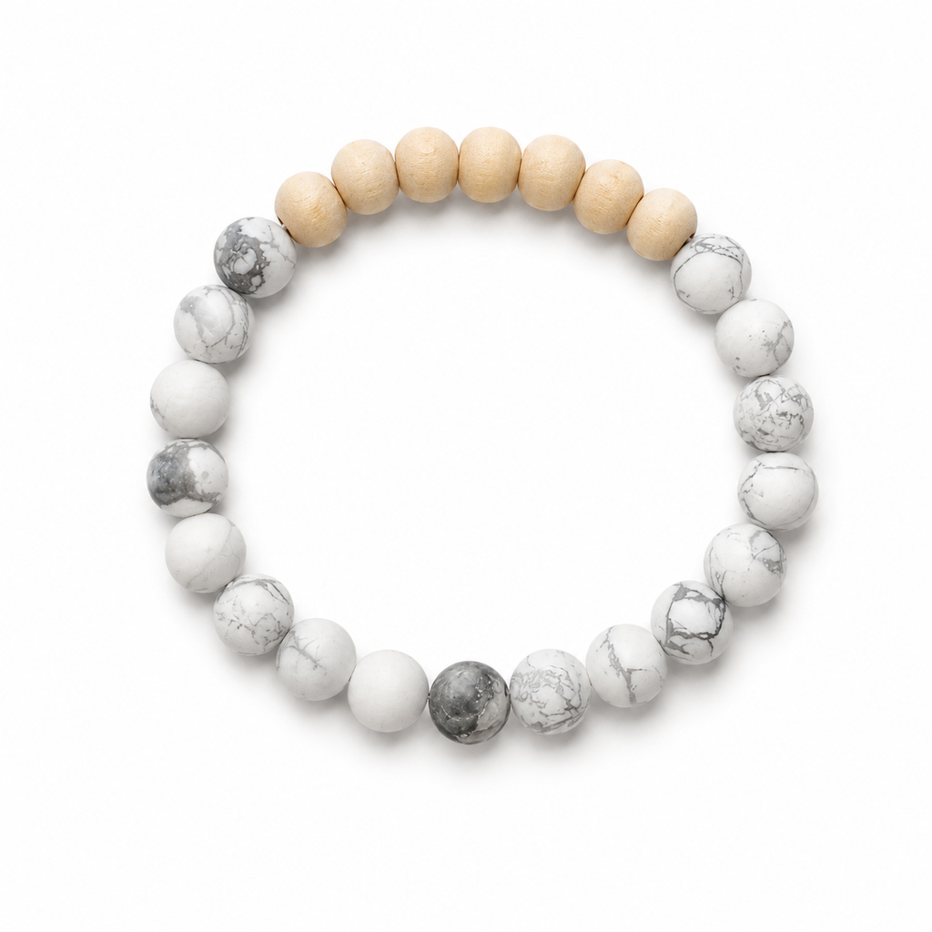 Let That Sh*t Go Diffuser Bracelet  |  Howlite Aromatherapy Bracelet