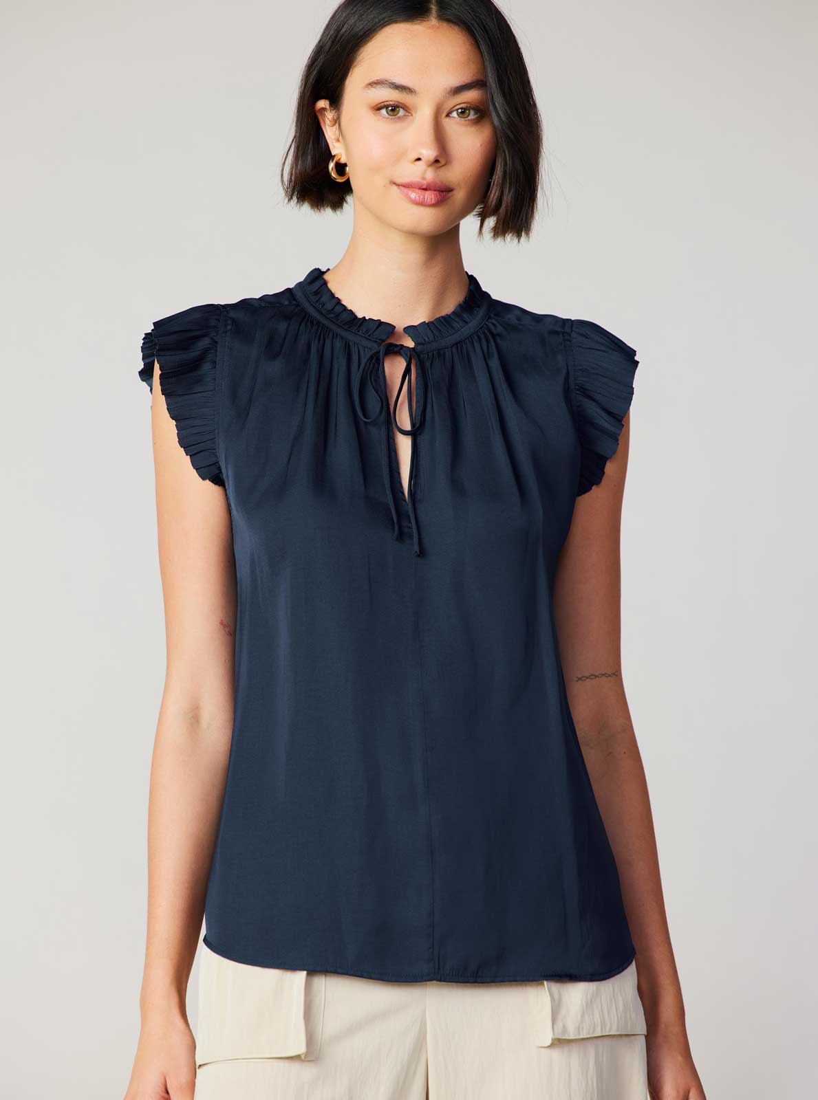 Margot Pleated Sleeve Blouse