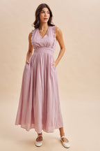 EYELET LACE MAXI DRESS