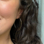 Thin Open Hoops - 40mm