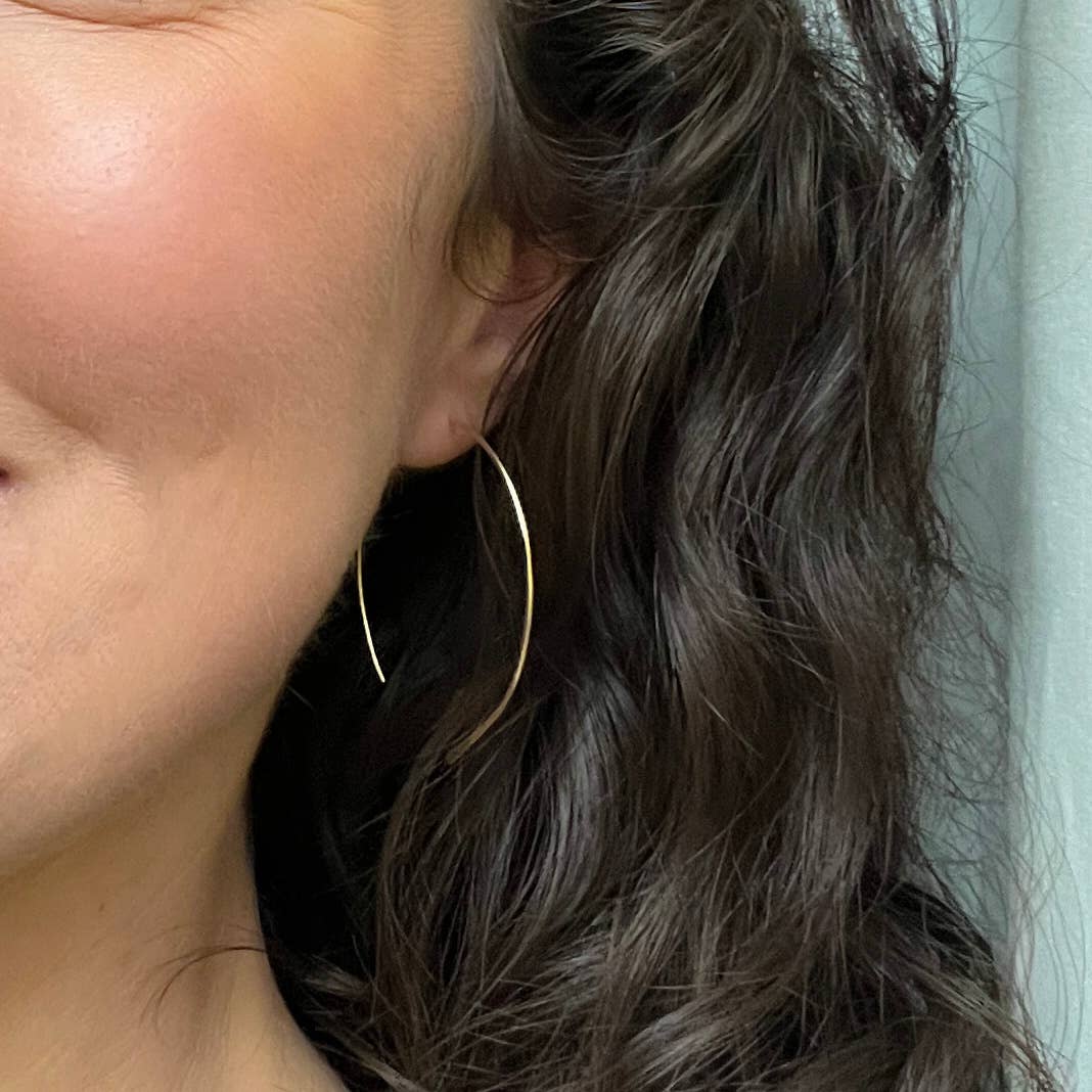 Thin Open Hoops - 40mm
