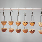 Yellow and Orange Two Toned Earring