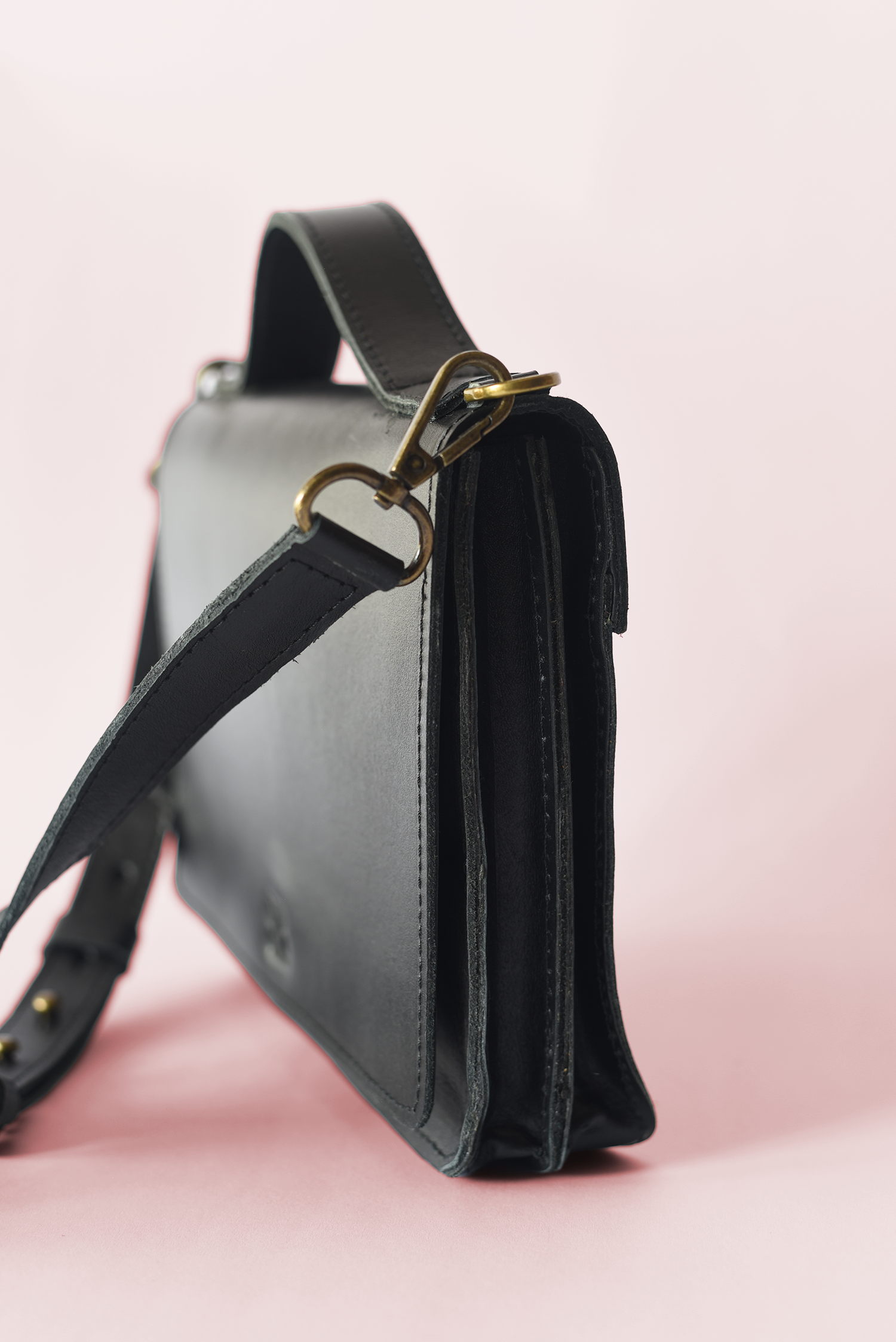 Small Black Leather Crossbody