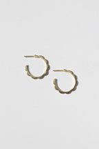 Luxe Gold Scalloped Hoop Earrings