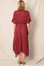 Striped Sequin Midi Dress