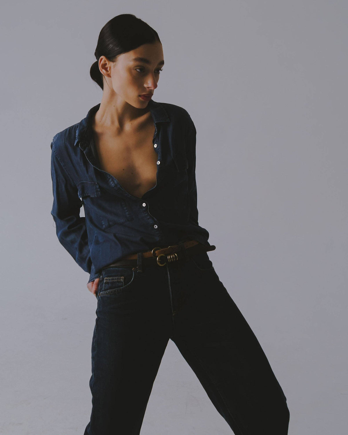 Alie Skinny Leather Belt