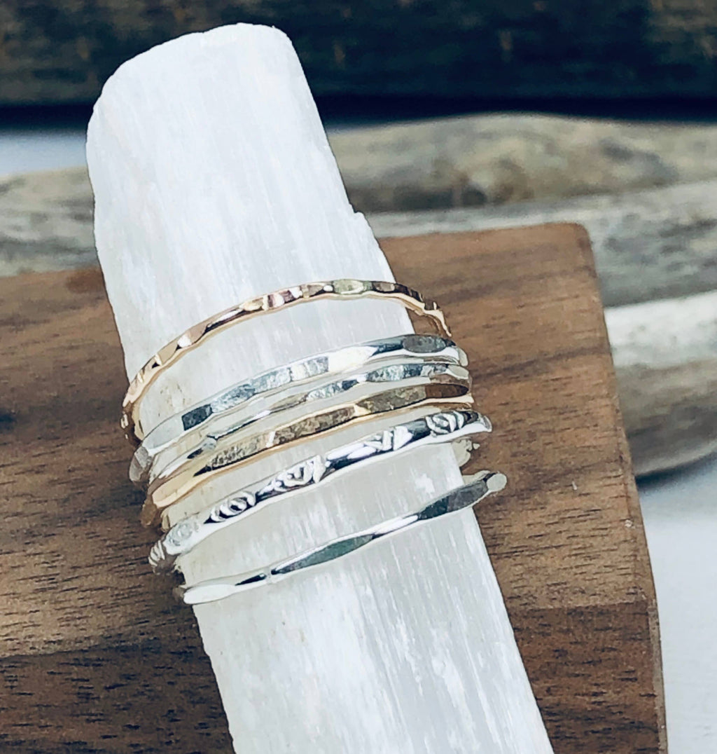Textured Stacking Rings