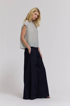 Mock Neck Loose Fit Textured Top