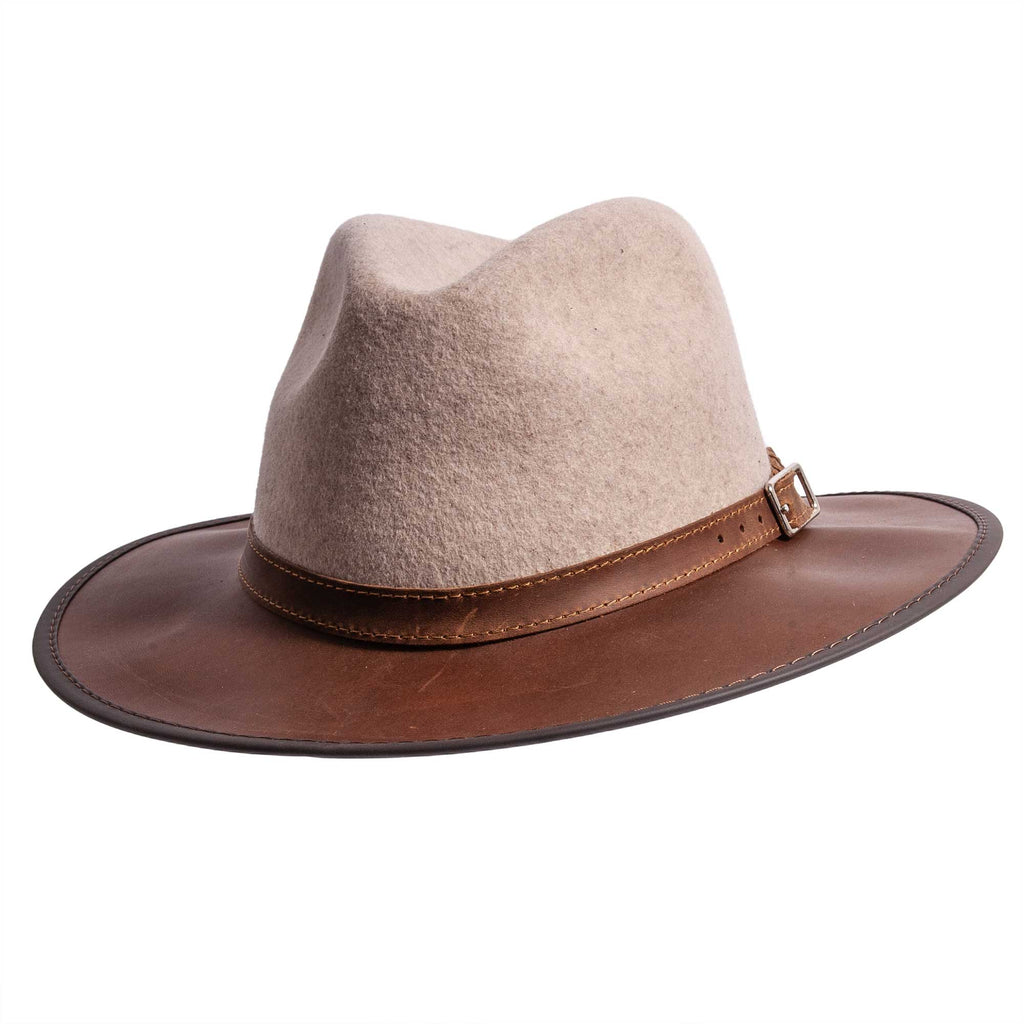 Wool Felt Leather Outdoor Fedora Style - Summit