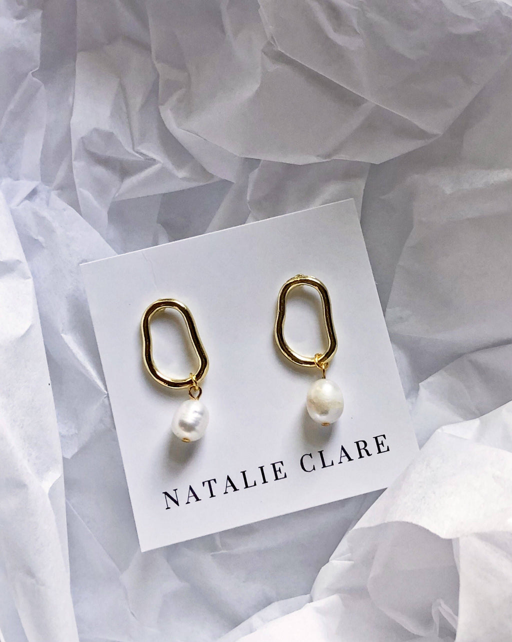 Abstract Pearl Earring