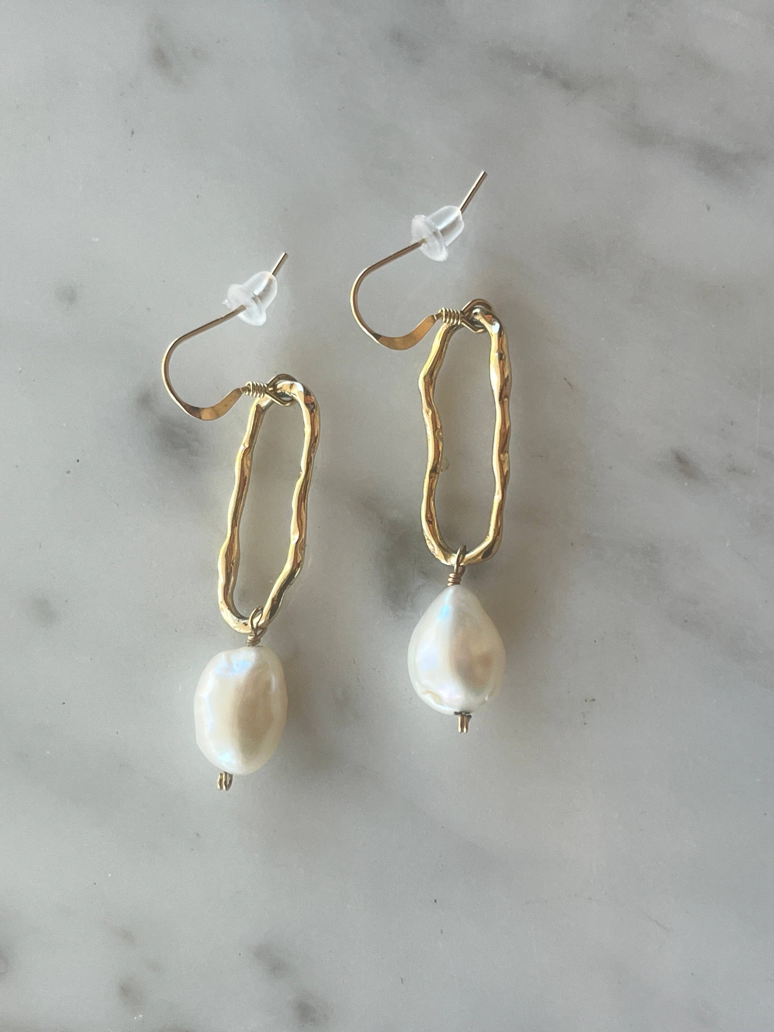 Wabisabi Pearl Dangle Earrings