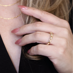 Double Link Chain Band Ring