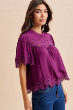 LACE TRIM TOP