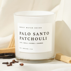 Palo Santo Patchouli 11 oz Soy Candle - Home Decor & Gifts