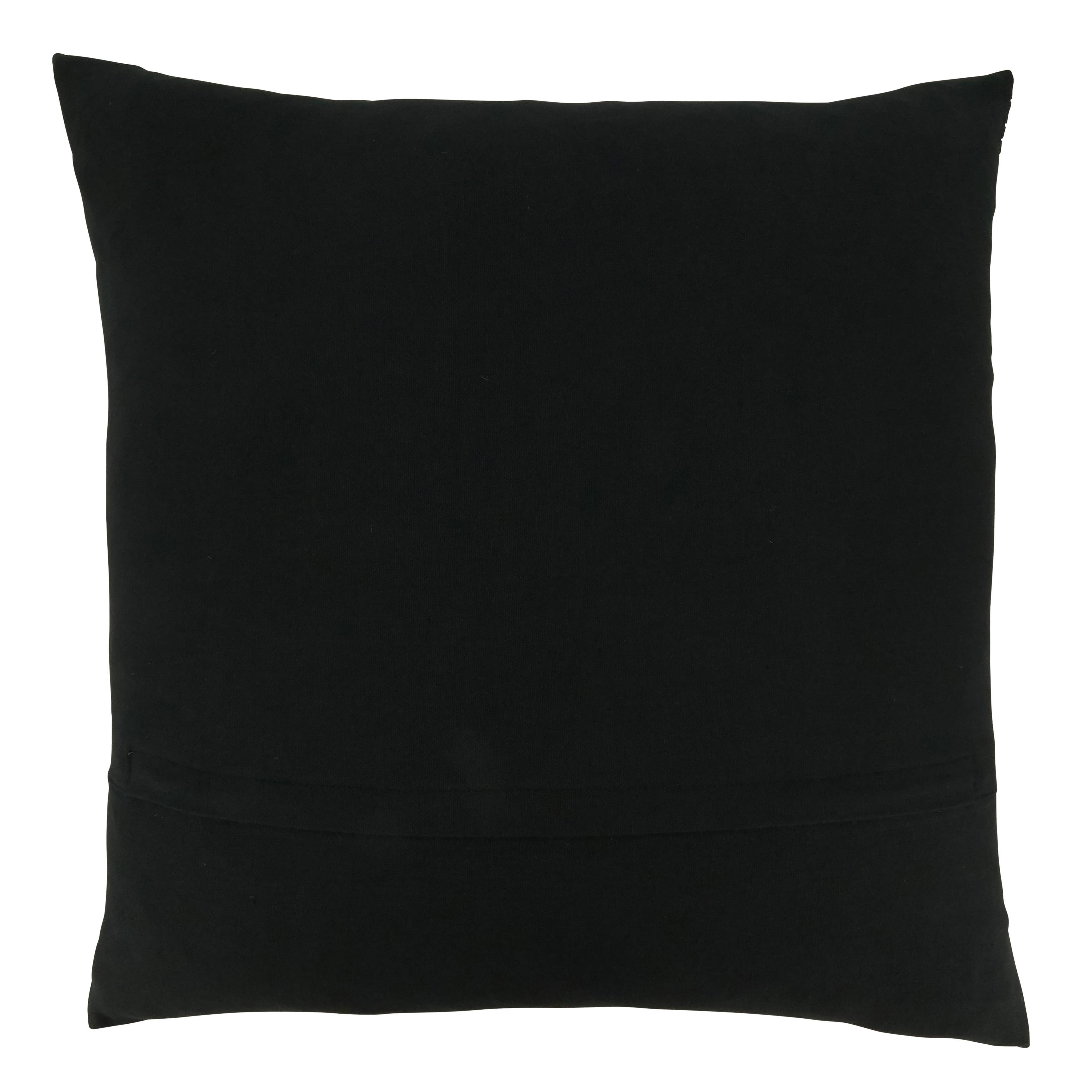 Embroidered Mudcloth Throw Pillow