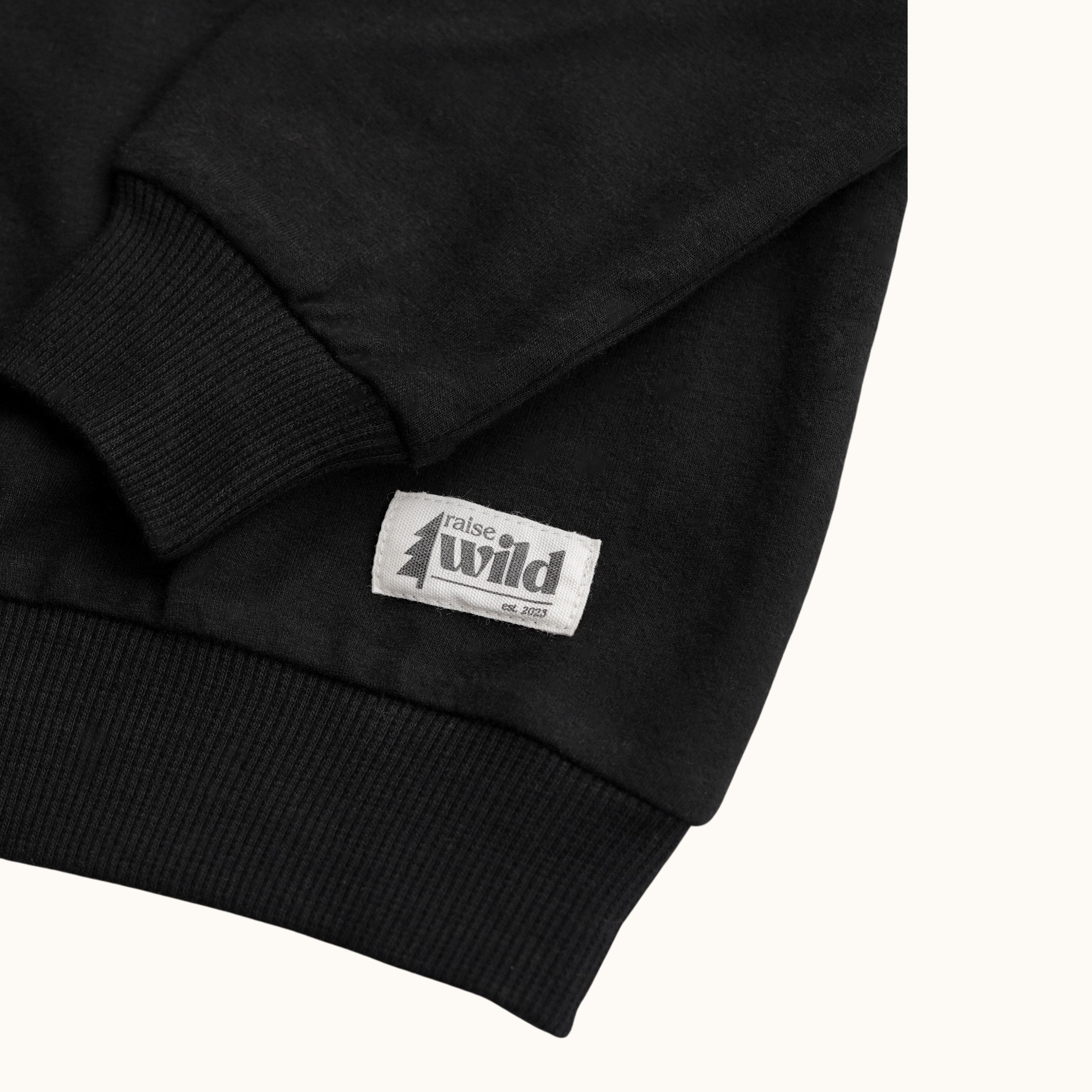 Kid's Organic Pullover - Black - Tiny Shredder