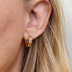 Leaves Huggie Earrings
