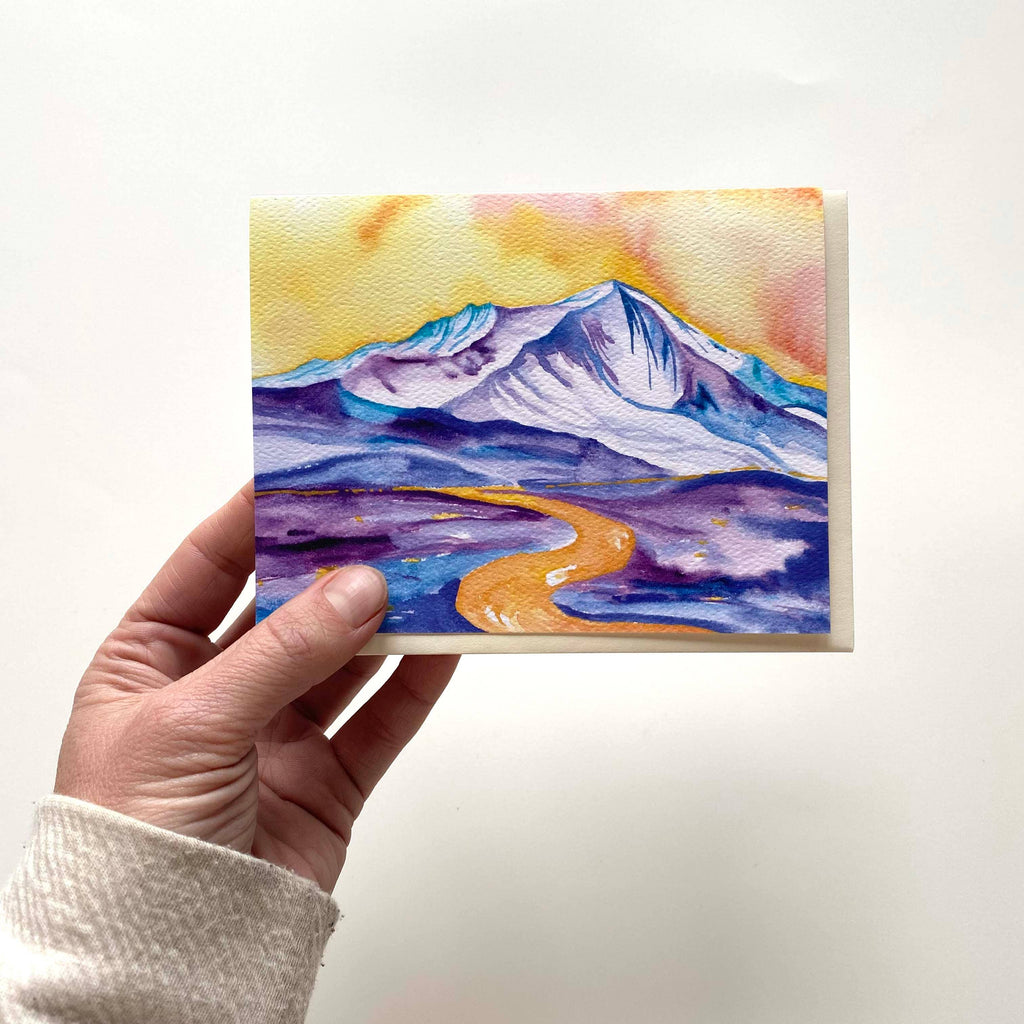 Mountain Art Notecards: Sopris is Gold