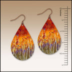 Autumn Fury Petal Drop Handmade Earrings