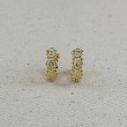 Flower Huggies Hoop Earrings