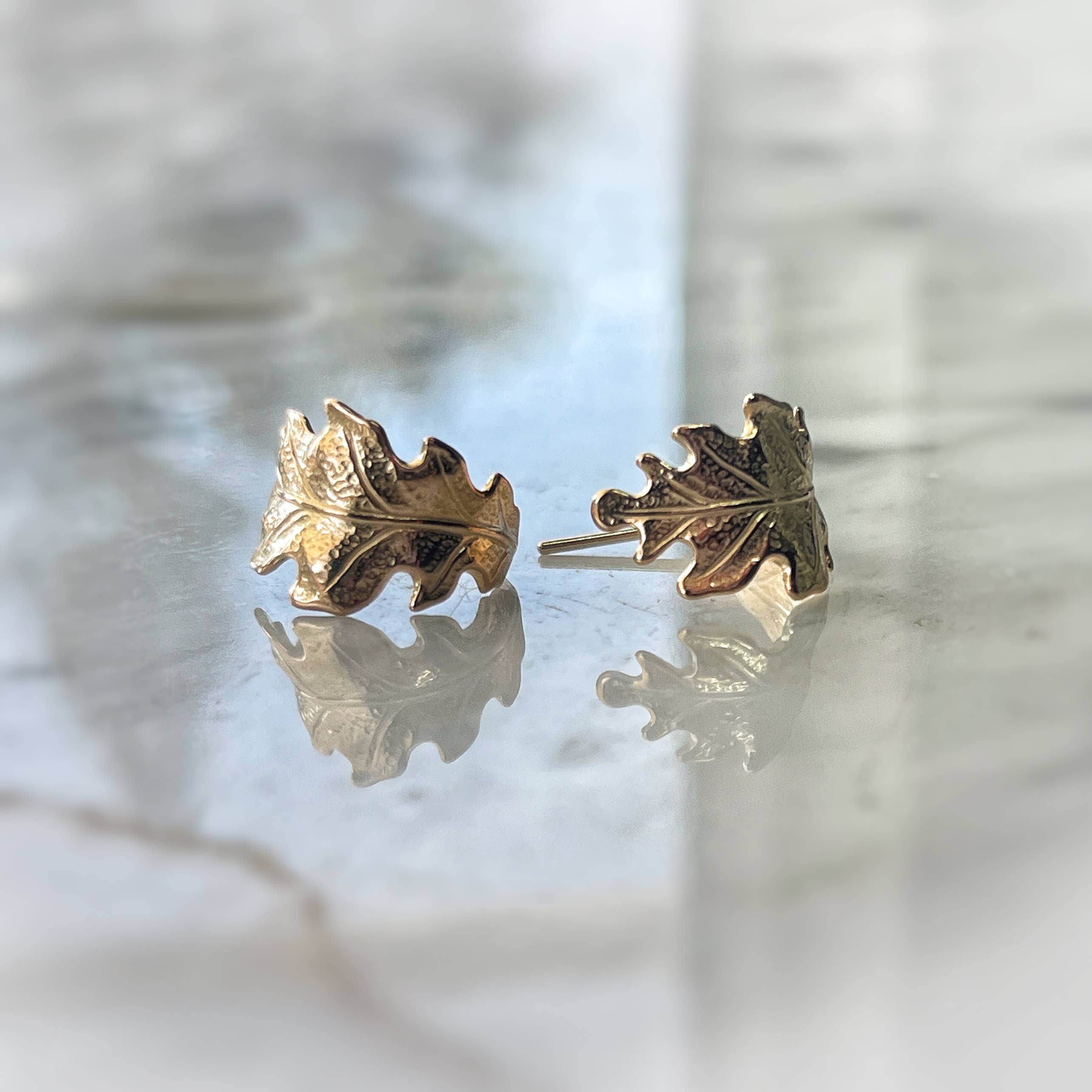 Oak Leaf Hoops