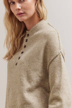HALF BUTTON DOWN SWEATER