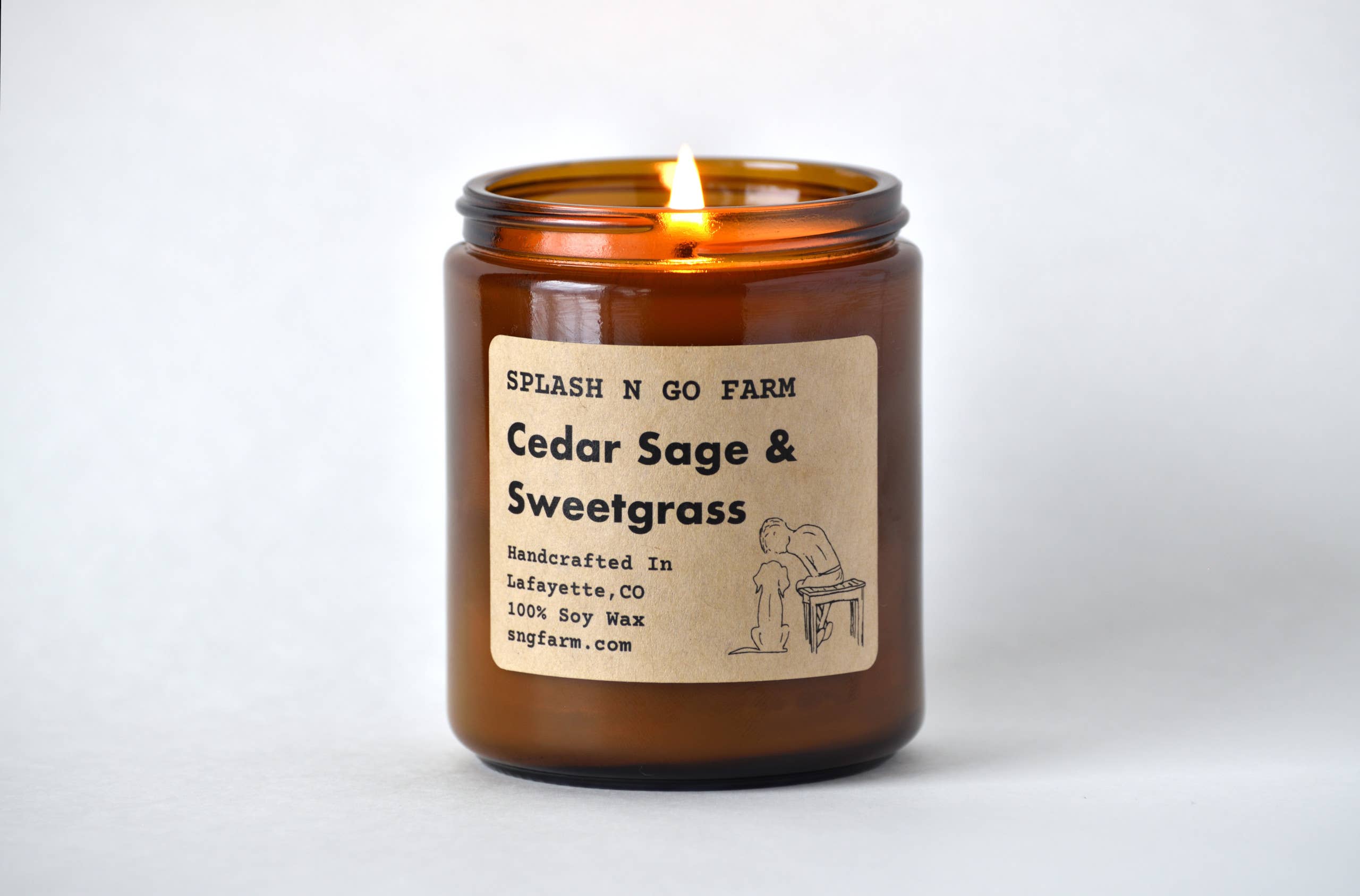 Cedar Sage & Sweetgrass - 8 oz Soy Candle