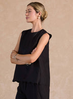 Floral Embroidered Sleeveless Top